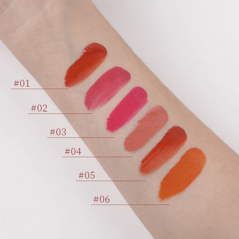 squeeze tube 6 colors blush high pigmented long lasting liquid blusher