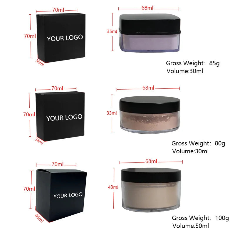 multi colors face makeup powder for all skin translucent matte brown loose setting powder