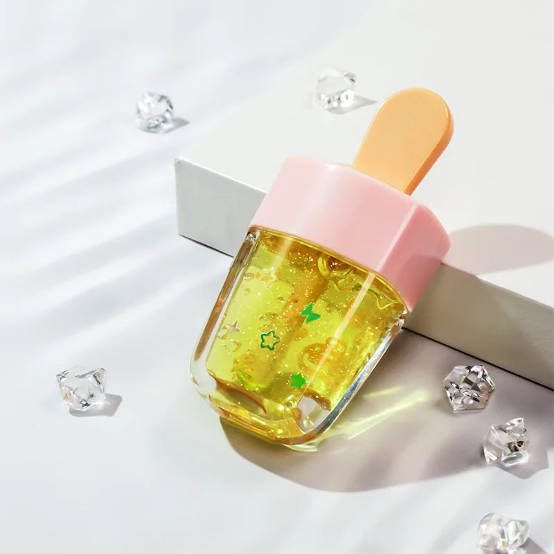 vegan 8-color ice cream lip gloss with long-lasting glitter lip protector and lip oil liquid lipstick