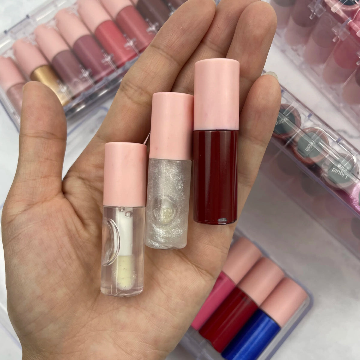 nude vegan mini liquid lipstick high pigmented creamy waterproof matte lip gloss