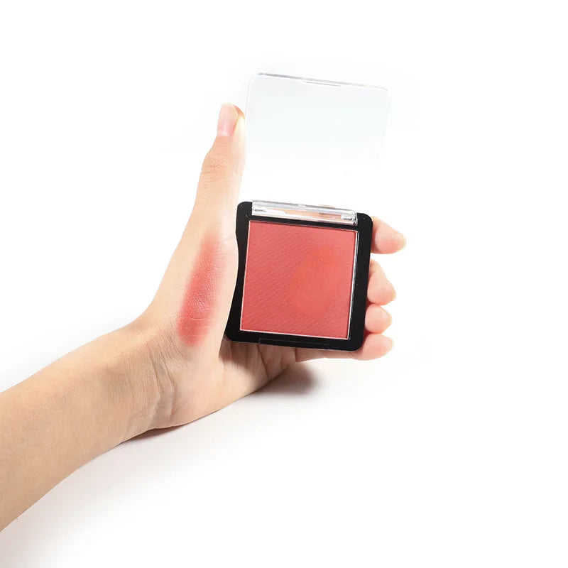 square container 12 colors cream blush single shade compact long lasting blush palette