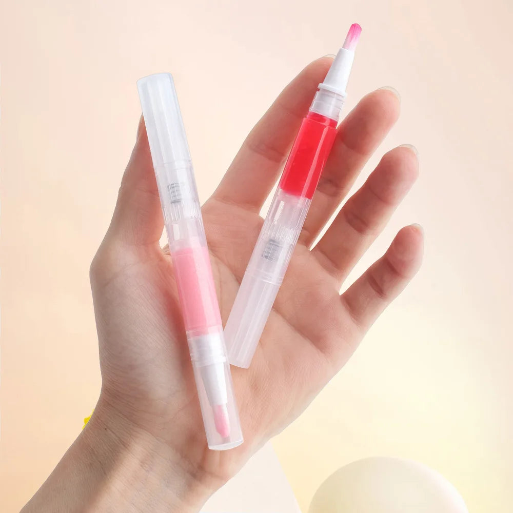 popular style cosmetics 3 colors clear tube long lasting waterproof high pigmented 2 in 1 lip gloss blush