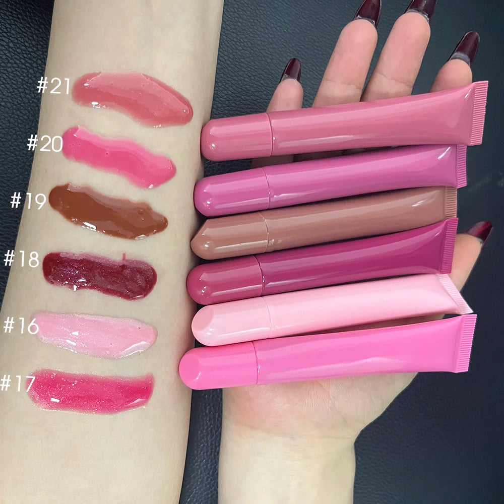 vegan lipcare treatment peptide lip tint hydrating lip gloss gel base smooth lip butter balm