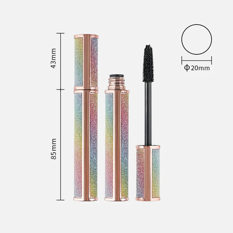 glitter mascara packaging long lasting waterproof fiber mascara makeup