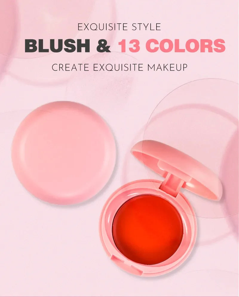 round plastic pink creme cheek blush cream to powder blush palette single tint creamy blush