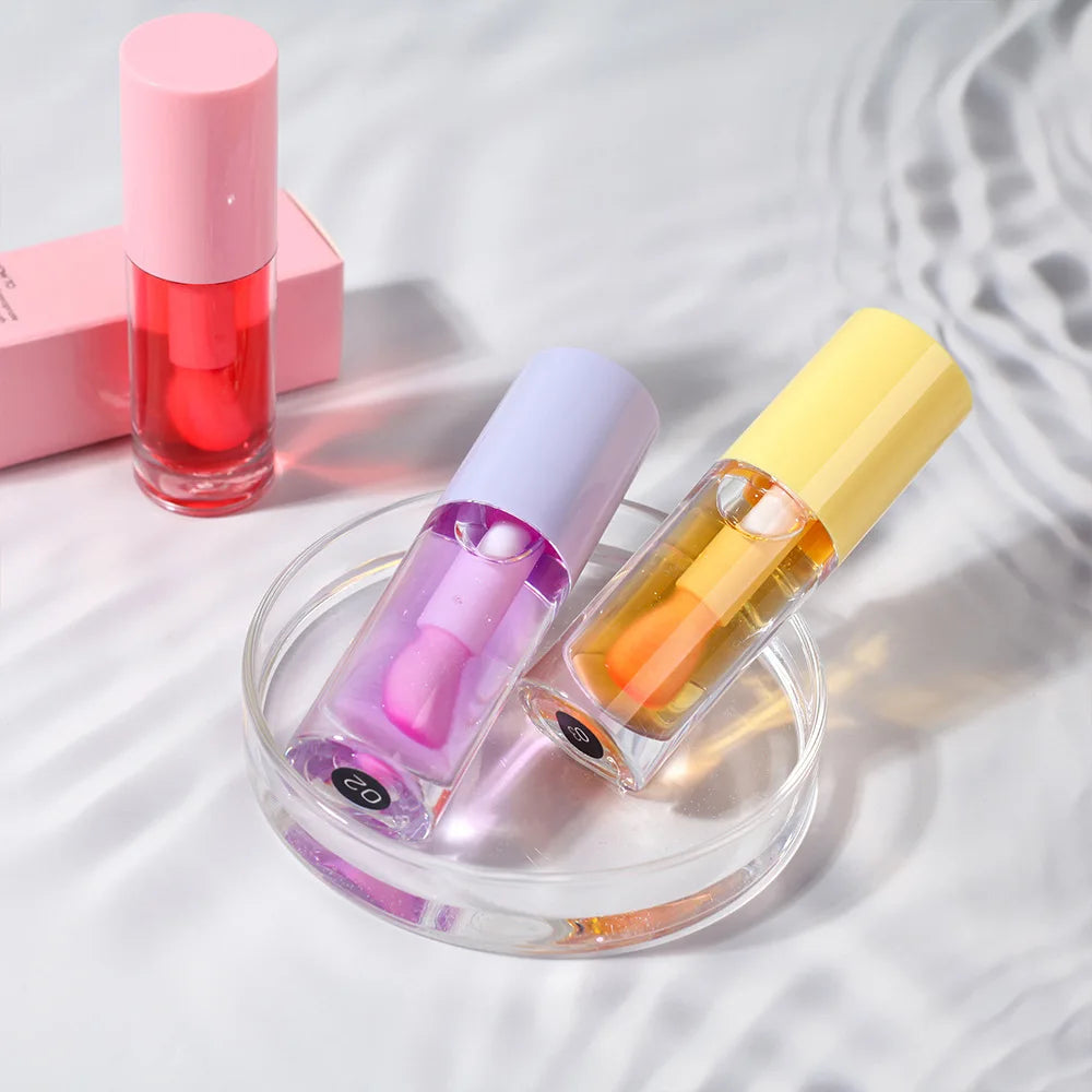 new arrival round tube 4 colors large head color changing blush oil non-sticky fine shimmer liquid blush oil