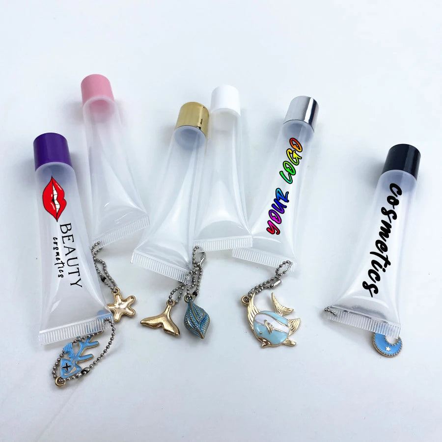 empty lipgloss squeeze tube lipgloss tube lipgloss bottle with keychains