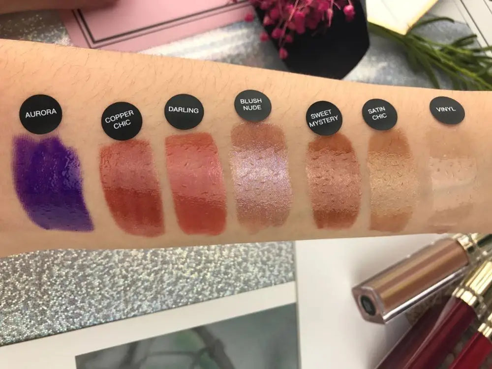 glitter waterproof set stick tint lipgloss liquid matte lip gloss lipstick