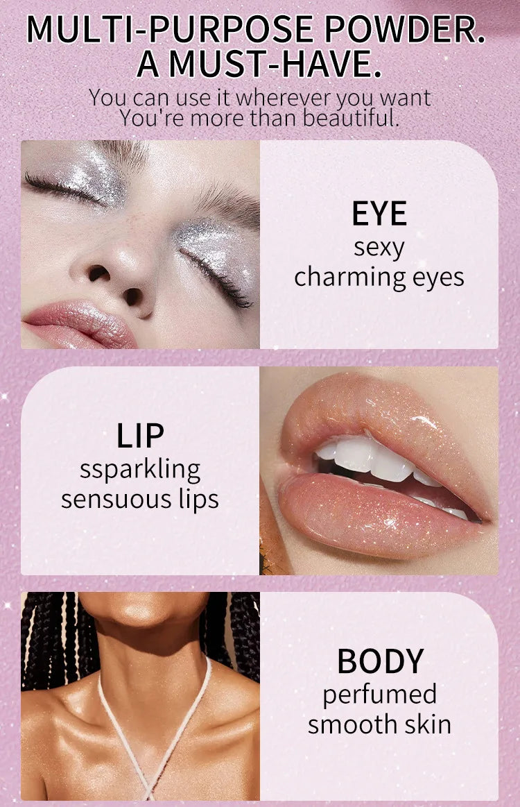 bling vegan highlighter makeup glitter 3d high quality face body vegan highlighter glow shimmer spray