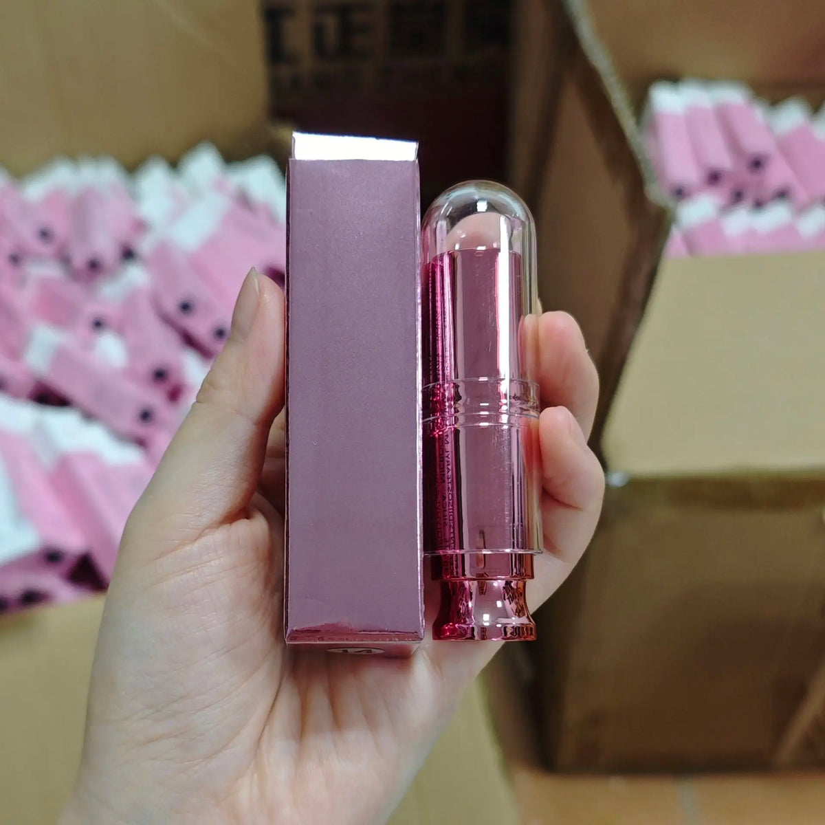 cosmetics pink smooth lipstick long lasting moisturizing creamy matte lipstick