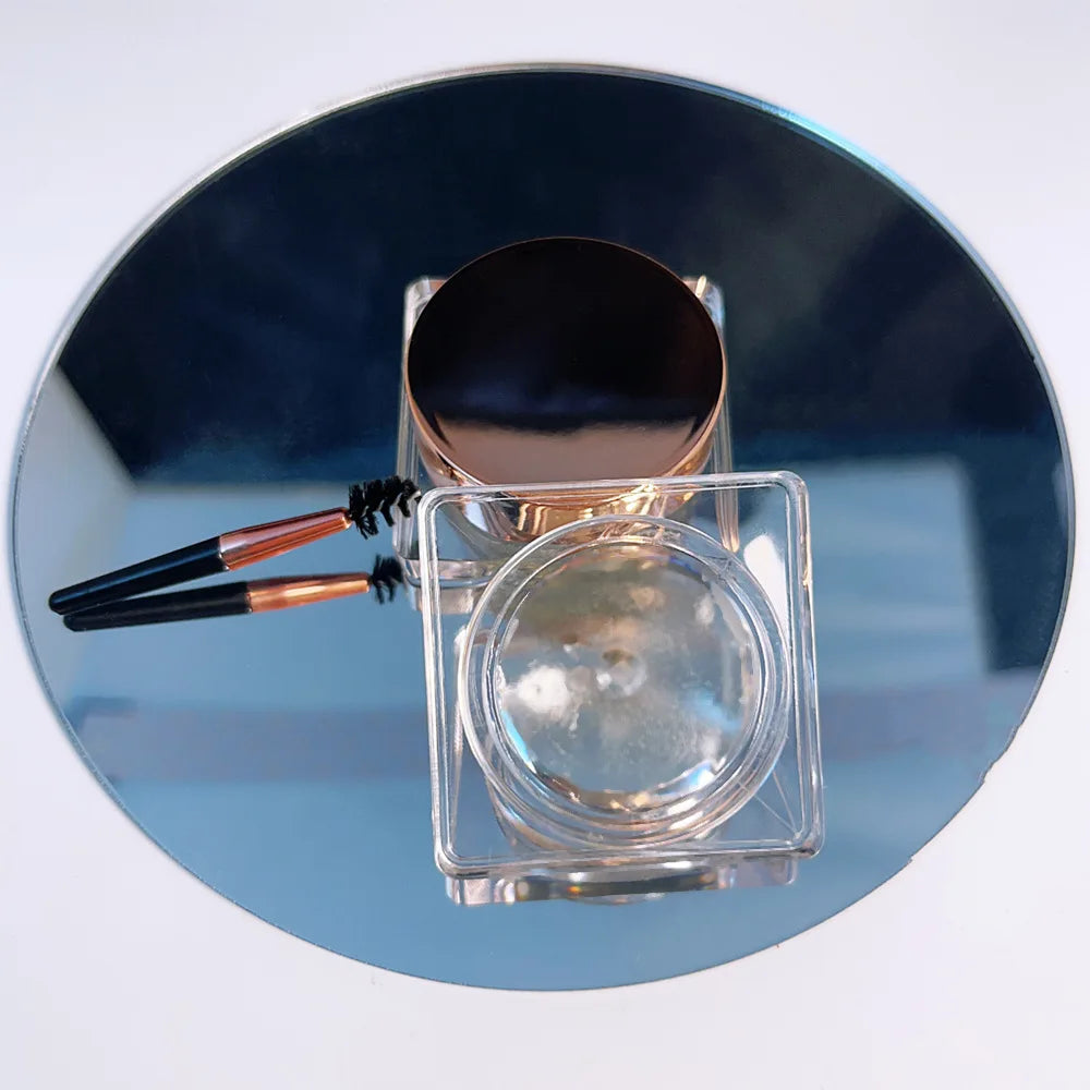Clear eyebrow styling soap with brush
