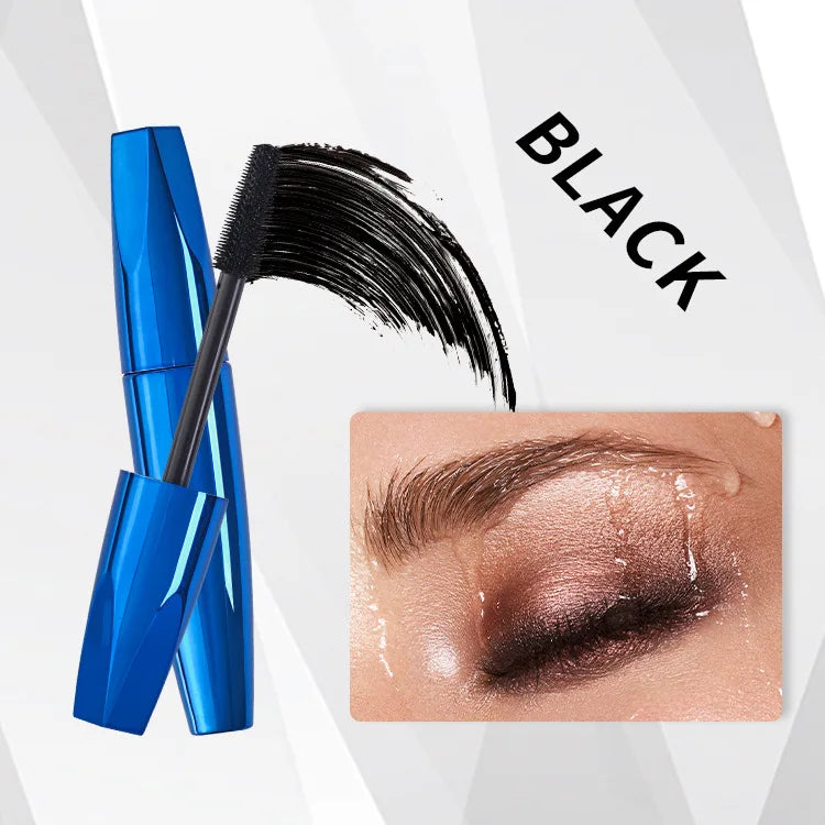 makeup 4d fiber mascara gel black color blue organic mascara