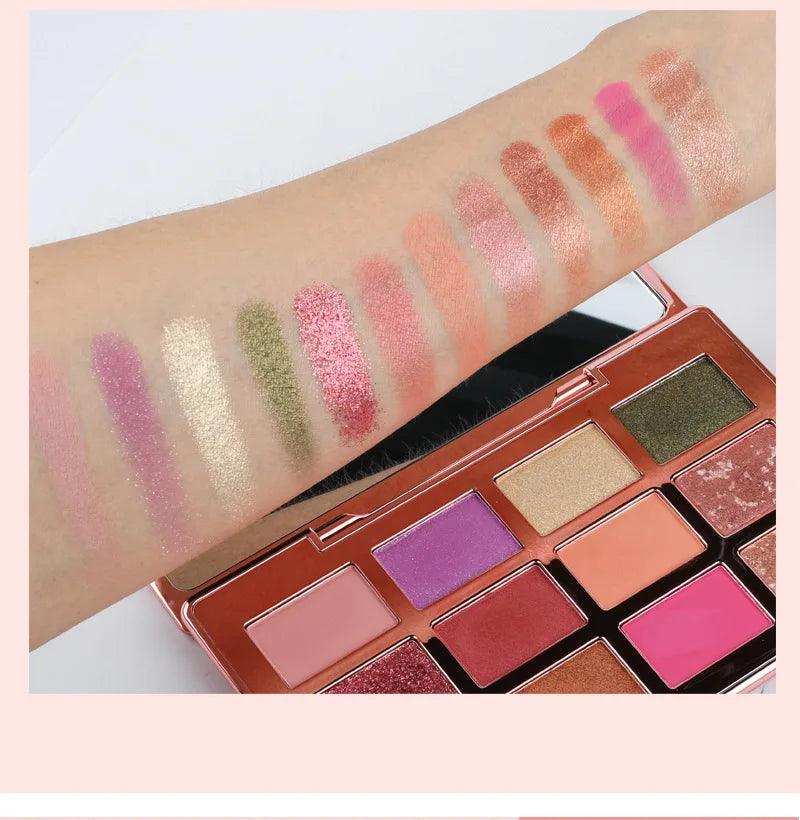12-color vegan metal eyeshadow palette