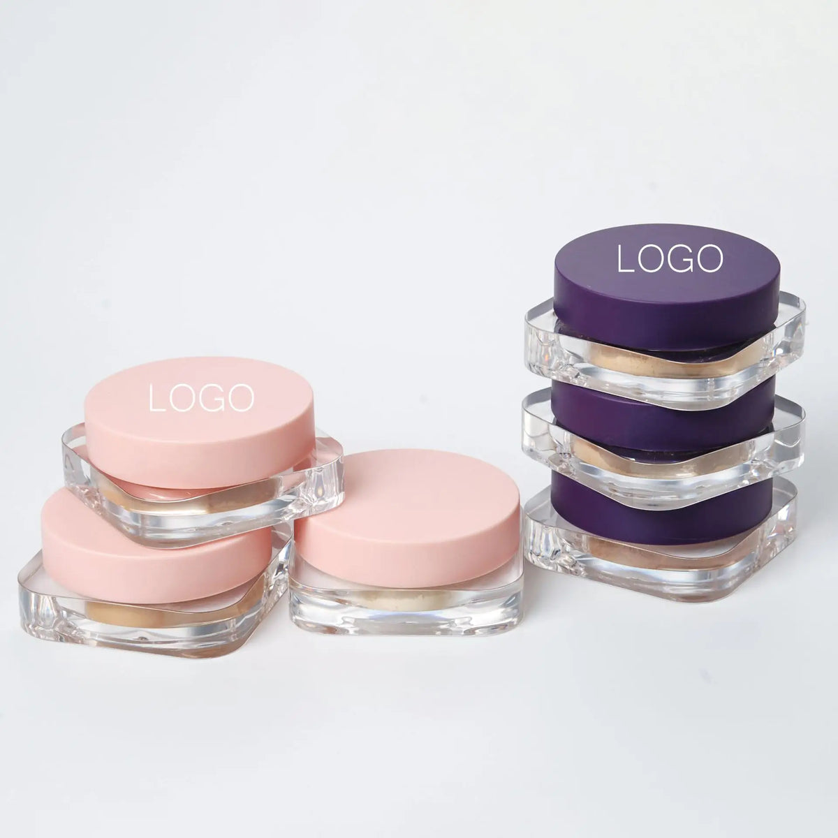 face makeup 10 colors three lids matte powder smoothly waterproof vegan loose powder