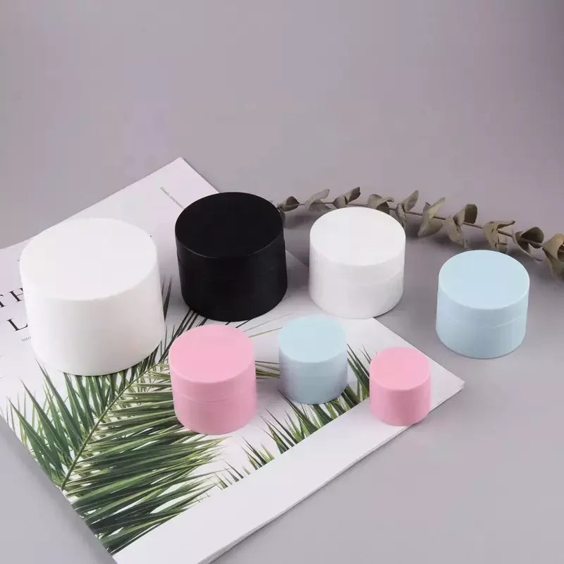 3g 5g 10g 15g 20g 30g 50g 100g 120g skin care cream lip balm matte jar black pet cosmetic plastic jar with plastic screw