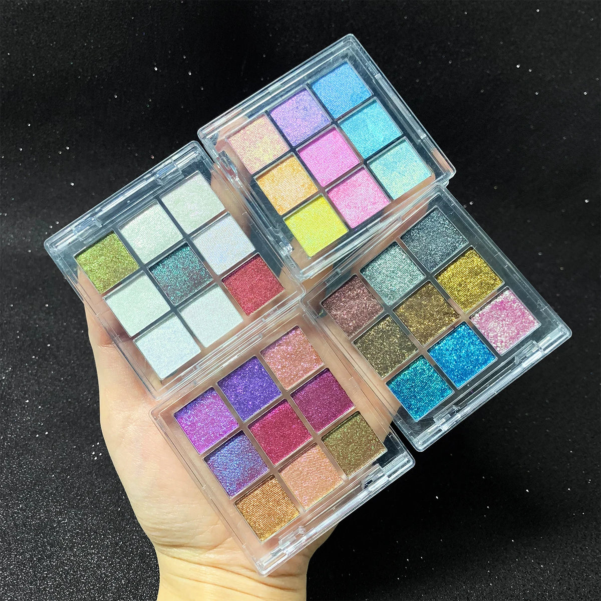 Holographic duochrome eyeshadow palette 9 colors