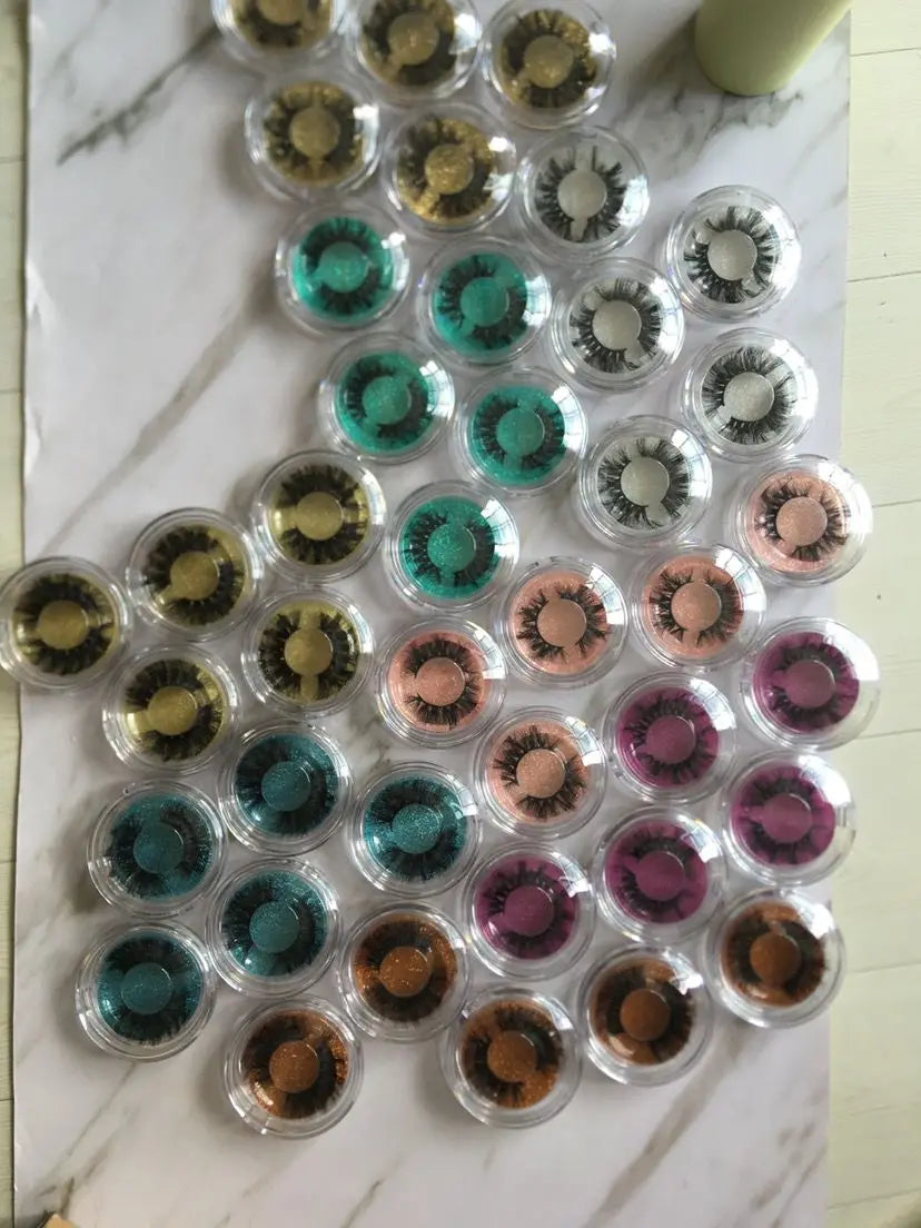 1 pair eye lash 25mm real mink eyelashes eyelash extensions 5d length curve eyelash