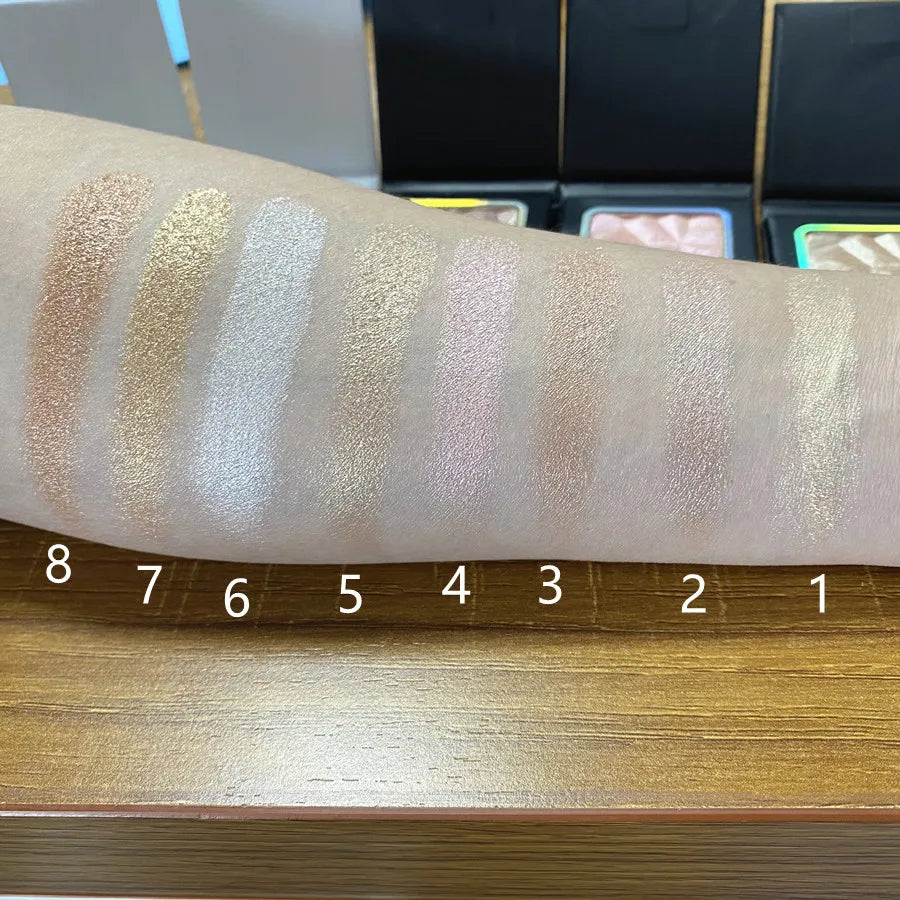 makeup vegan shimmer glitter highlighter powder cosmetics pigment highlighter loose setting powder
