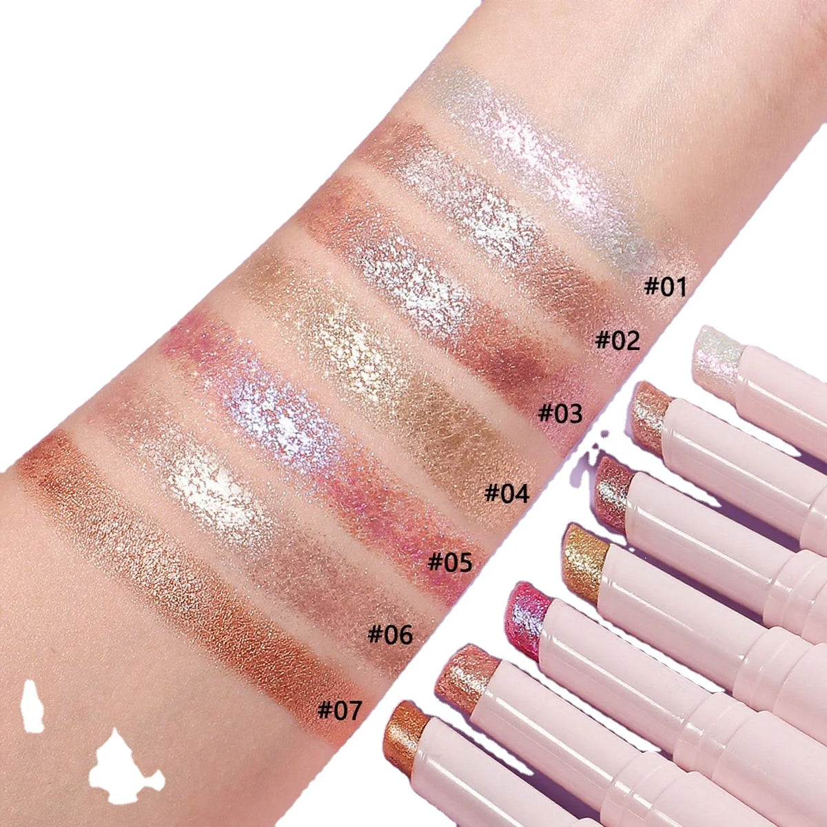 eye highlighter contouring highlight stick pink shimmer stick face jelly creamy highlighter stick