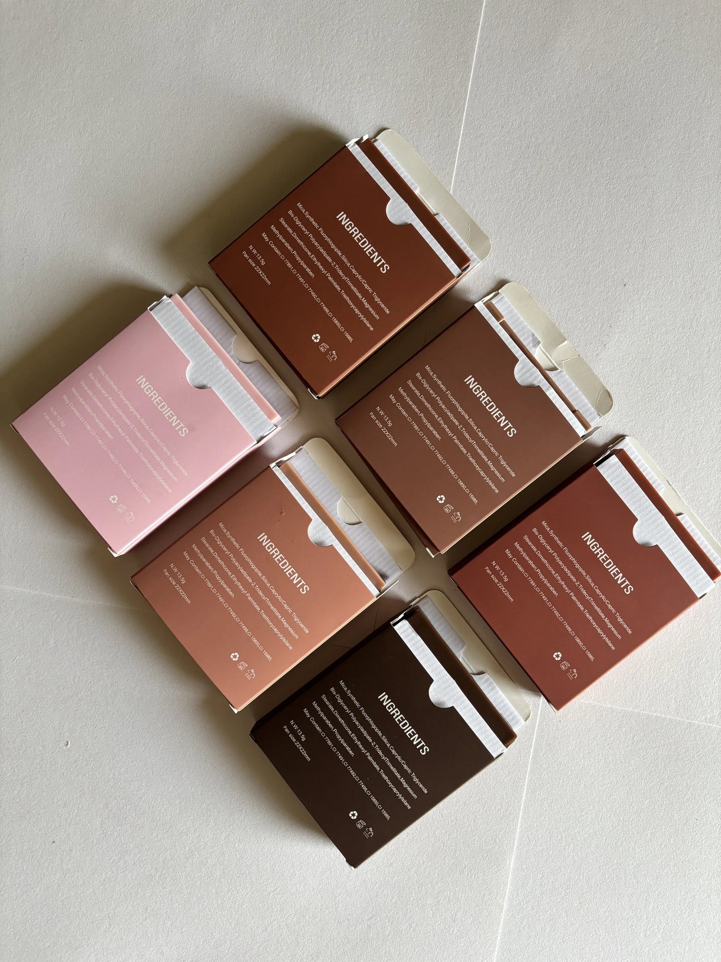 9-color nude brown eyeshadow palette