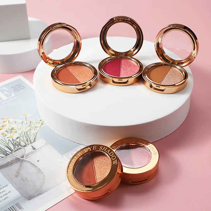 2-color eyeshadow palette in gold package