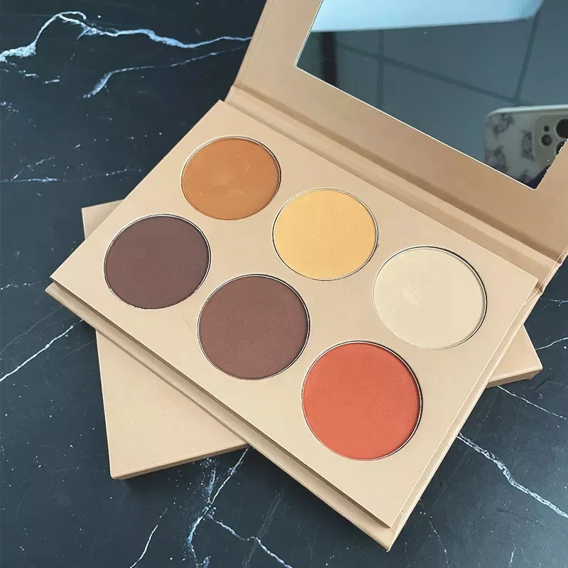 6 colors high pigment concealer contour pressed powder palette makeup vegan full coverage cream contour palette