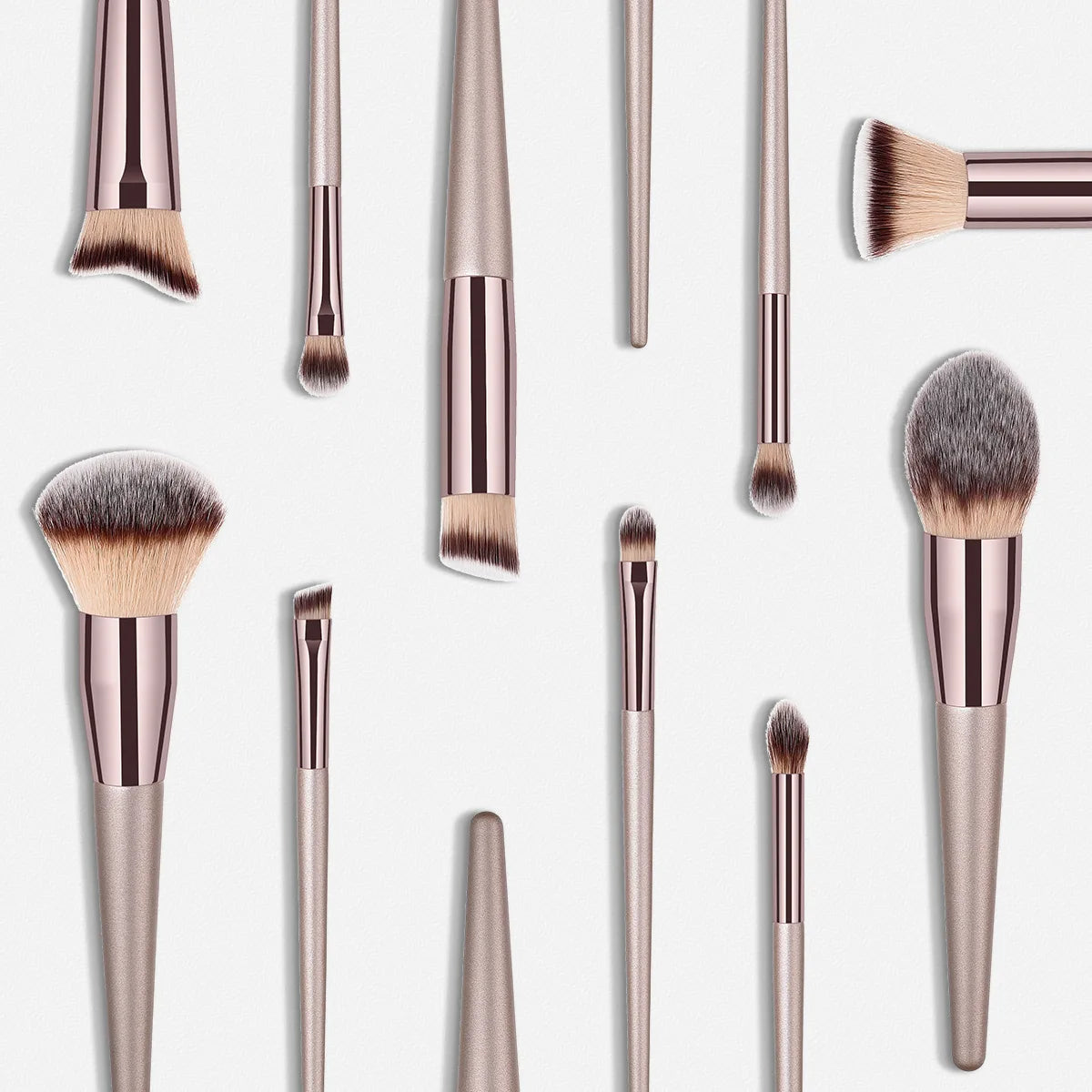 pearly color maquillaje tools synthetic korean brown foundation eye makeup brushes 4 9 10 14 20 pcs makeup brush set