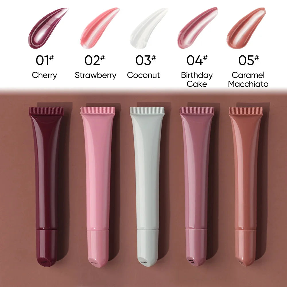 popular lip makeup 5 colors fruit flavors nourishment lip pomade hydrating moisturizing lip gloss