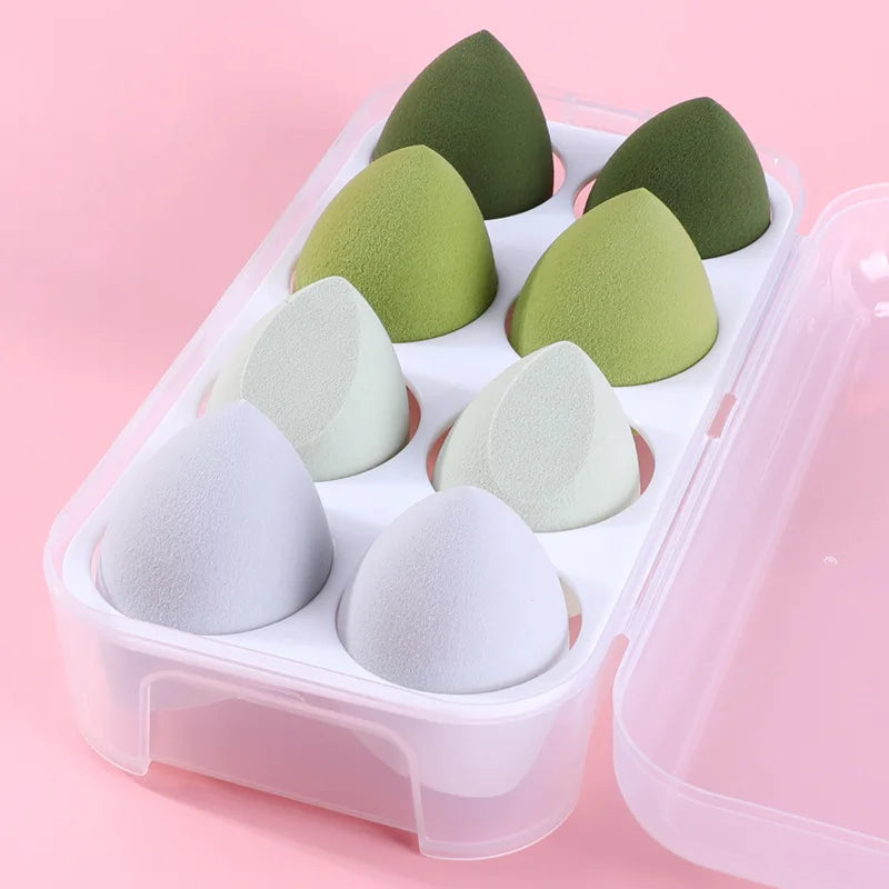 beauty tools washable 8 pcs latex free super soft multi-color eco-friendly makeup sponge blender set
