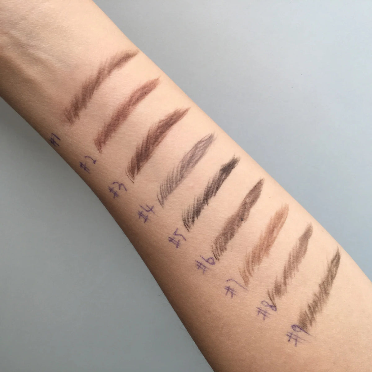 9 colors cruelty free vegan organic waterproof eyebrow pencil with brush
