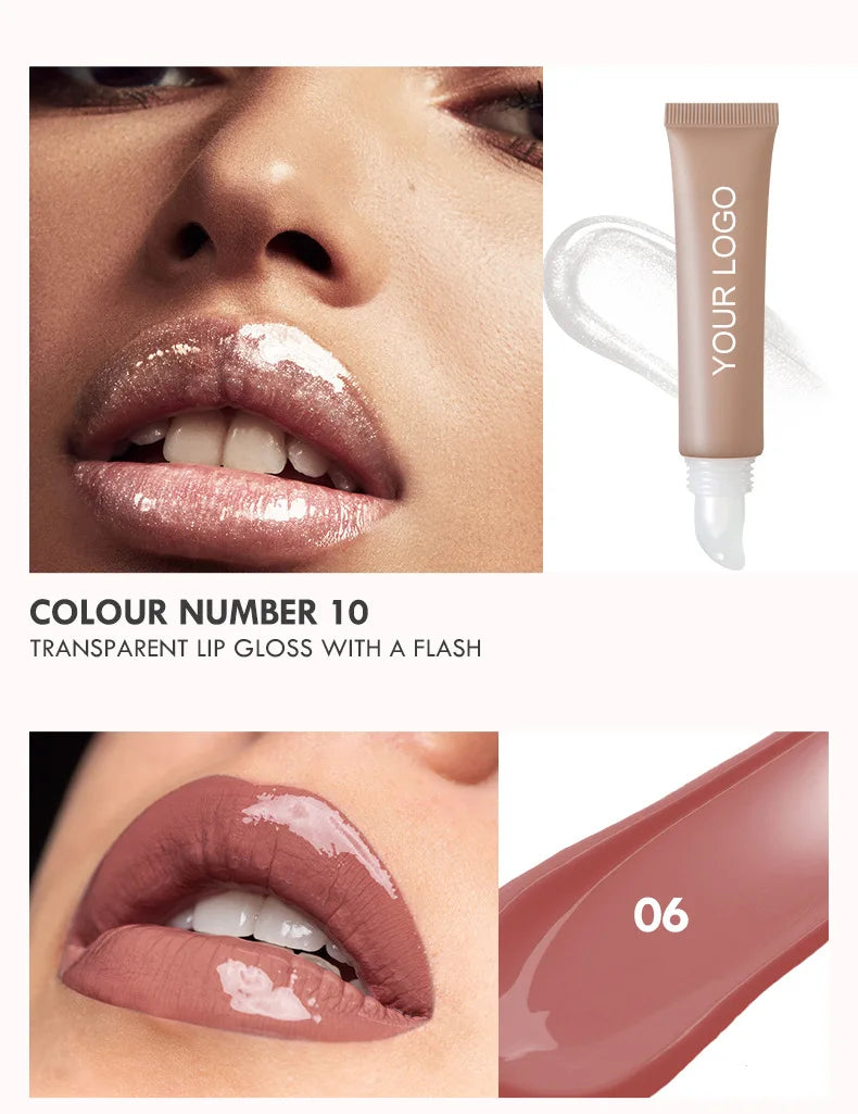 vegan squeeze tube shining lips lipgloss hydrating smooth shimmer glossy lip gloss