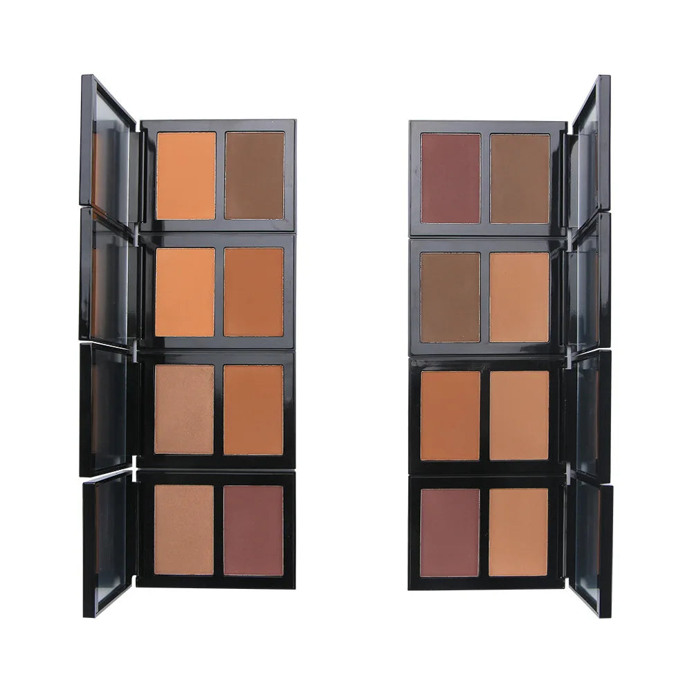 face make up high pigment bronzer palette luxury waterproof vegan powder concealer cream contour palette