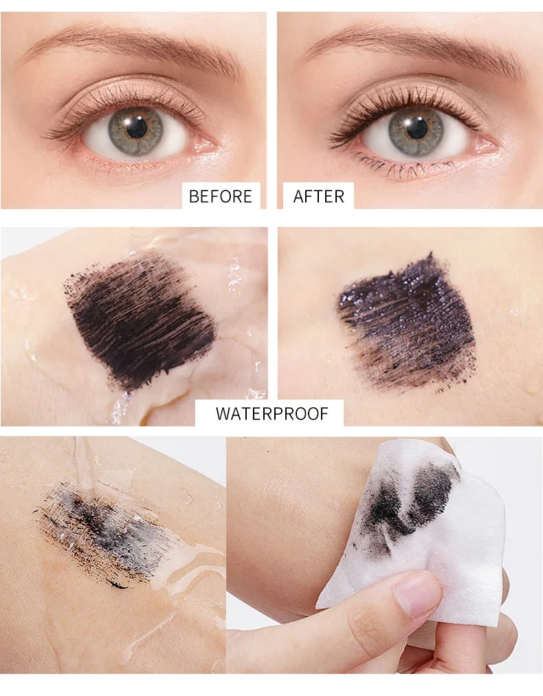 waterproof vegan thick eyelashes mascara makeup eyelash curling long lasting 4d mascara