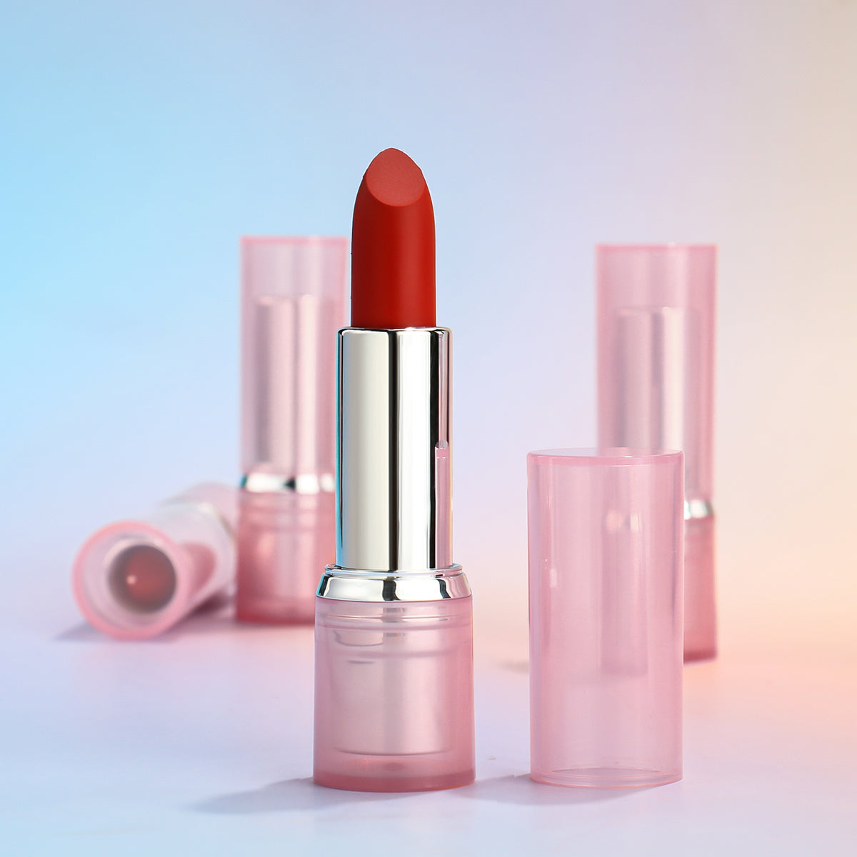 creamy lipstick long lasting smooth vegan pink tube cosmetics matte lipstick