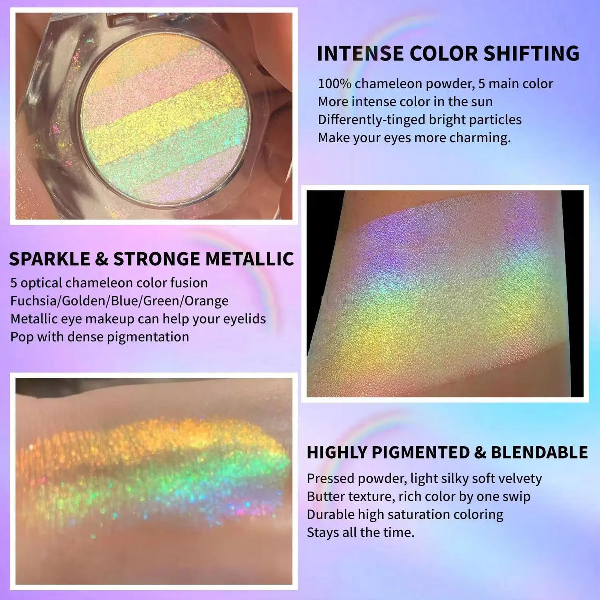 5 color chameleon eyeshadow palette