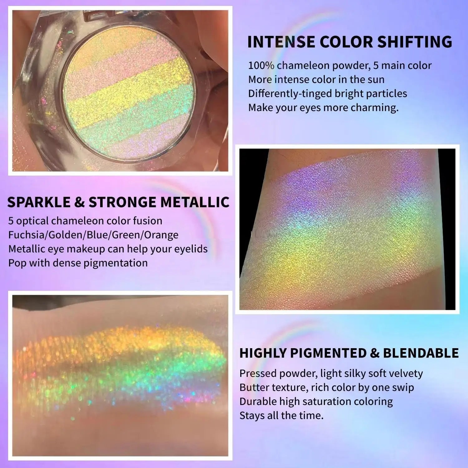 5 color chameleon eyeshadow palette