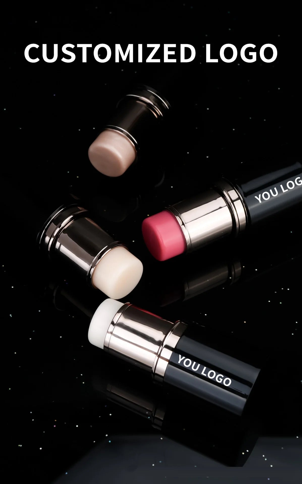 black tube shimmer highlighter stick face makeup waterproof single color cream contour highlighter stick