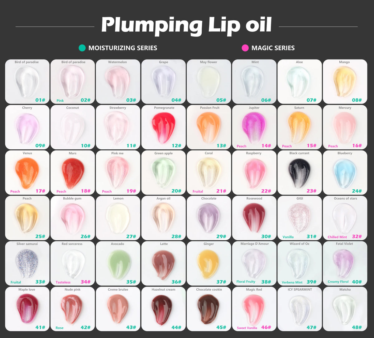 lip makeup 48 colors lip oil waterproof clear lip oil with keychain