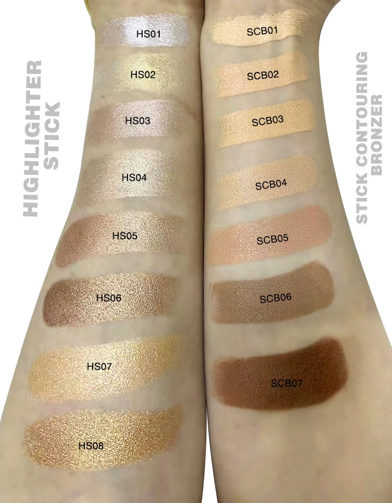 your own waterproof contour makeup pink blusher highlight bronzer cream blush highlighter stick