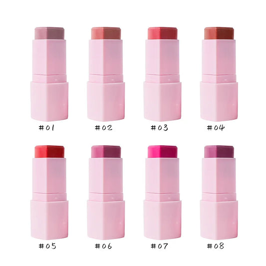 single blush waterproof long lasting face makeup blush vegan pressed powder heart shape blusher stick