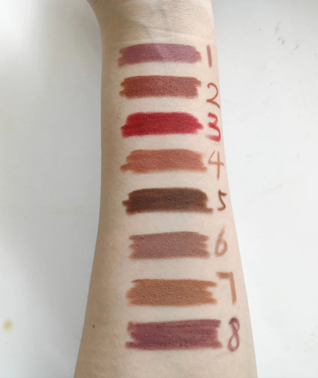 cosmetic nude 8 colors creamy lipliner waterproof long lasting lip liner pencil with sharpener