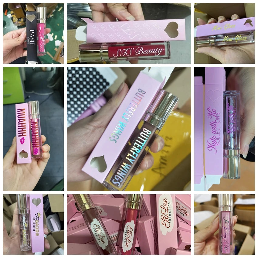 glitter waterproof set stick tint lipgloss liquid matte lip gloss lipstick