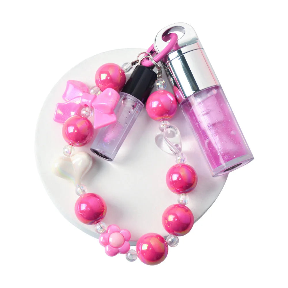 Two-bottle PH color-changing keychain lip glow oil set