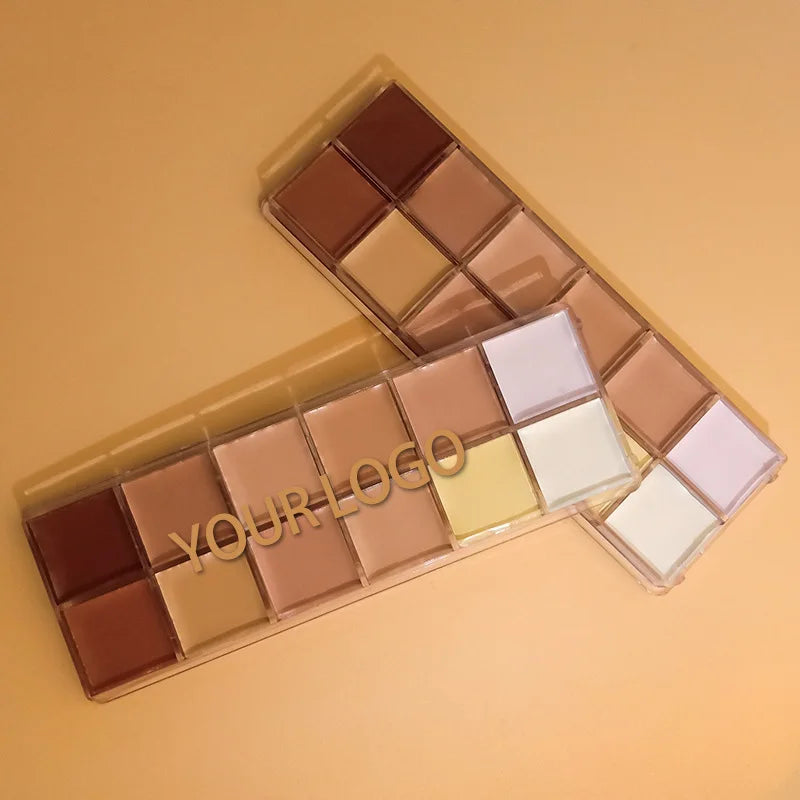 12 colors makeup creamy full coverage concealer palette vegan cosmetics cream foundation concealer