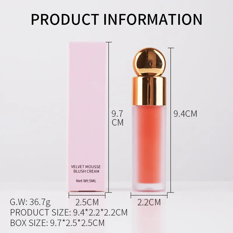 makeup 7 colors liquid blush long lasting high pigment smooth velvet blush