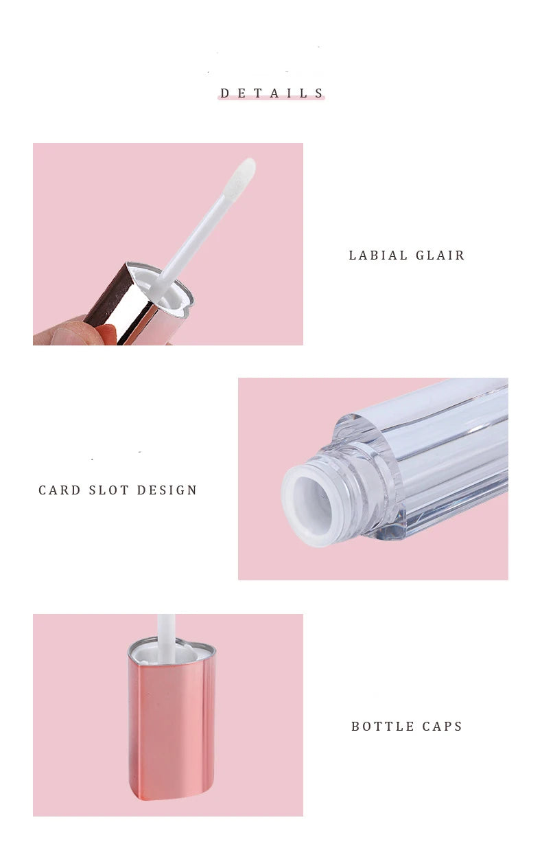 makeup empty lipgloss heart shaped lip gloss tudes lipstick lip oil plastic tube container