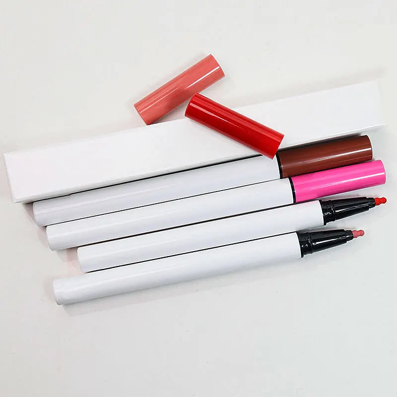 4 colors liquid lip pencil non-stick cup waterproof vegan white lip liner