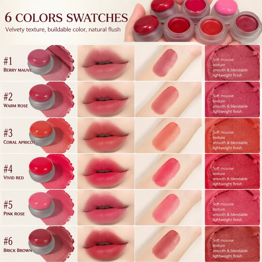 2 in 1 vegan cream lip mud lip and cheek