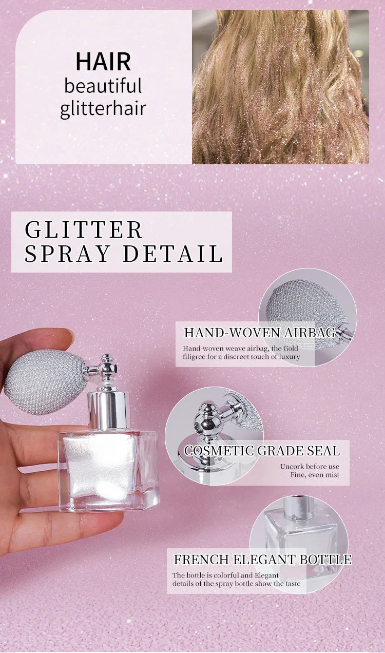 bling vegan highlighter makeup glitter 3d high quality face body vegan highlighter glow shimmer spray