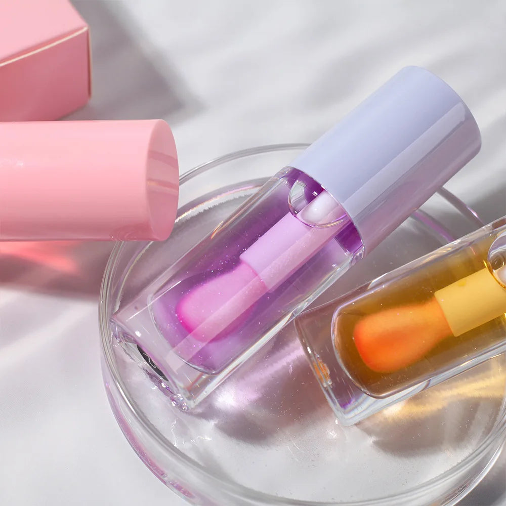 new arrival round tube 4 colors large head color changing blush oil non-sticky fine shimmer liquid blush oil